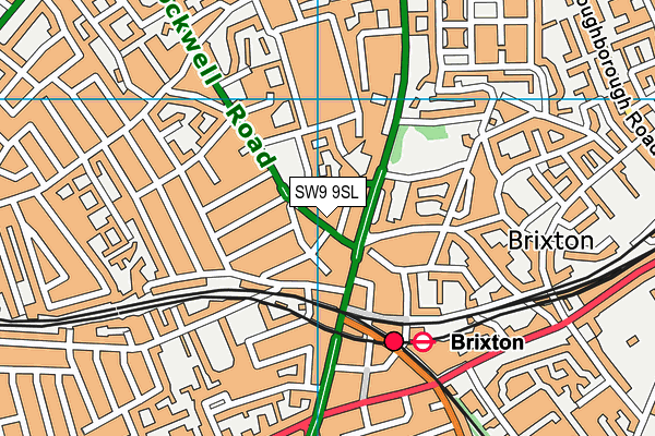 SW9 9SL map - OS VectorMap District (Ordnance Survey)