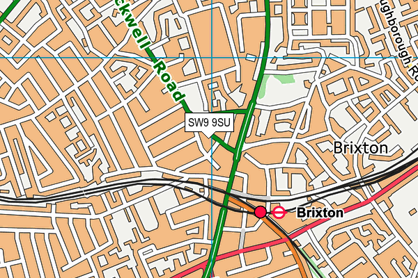 SW9 9SU map - OS VectorMap District (Ordnance Survey)