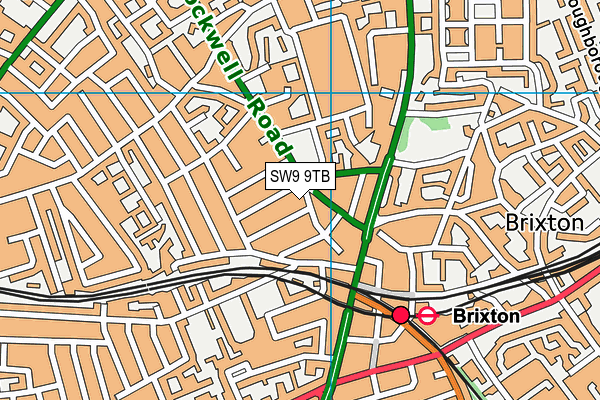 SW9 9TB map - OS VectorMap District (Ordnance Survey)