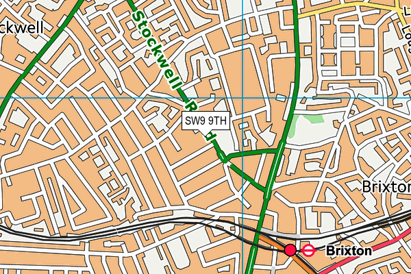 SW9 9TH map - OS VectorMap District (Ordnance Survey)