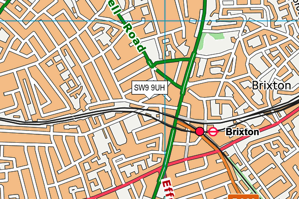 SW9 9UH map - OS VectorMap District (Ordnance Survey)