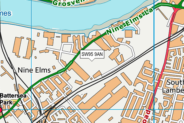 SW95 9AN map - OS VectorMap District (Ordnance Survey)