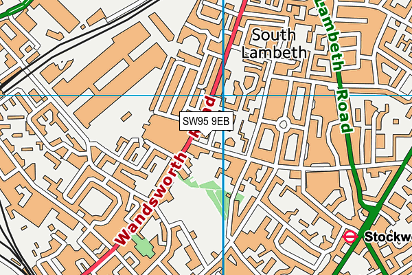 SW95 9EB map - OS VectorMap District (Ordnance Survey)
