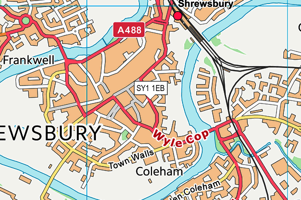 SY1 1EB map - OS VectorMap District (Ordnance Survey)