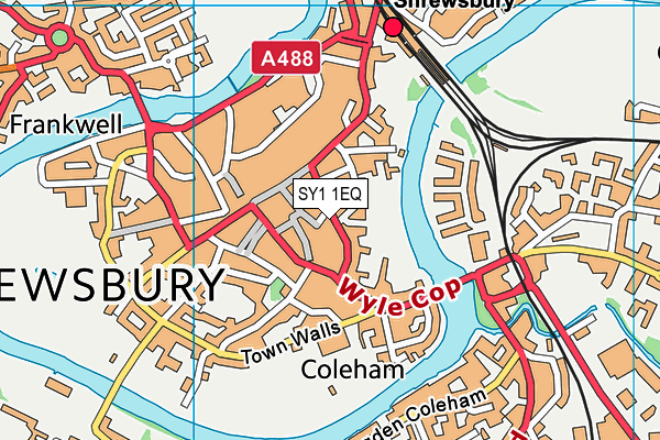 SY1 1EQ map - OS VectorMap District (Ordnance Survey)