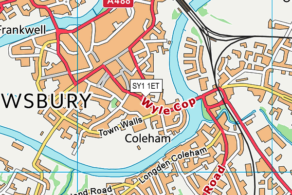 SY1 1ET map - OS VectorMap District (Ordnance Survey)