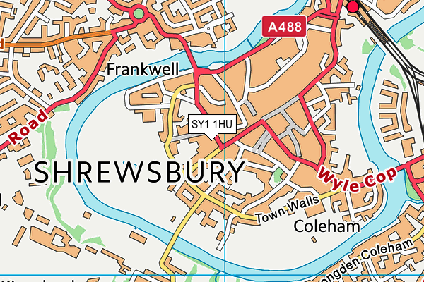 SY1 1HU map - OS VectorMap District (Ordnance Survey)