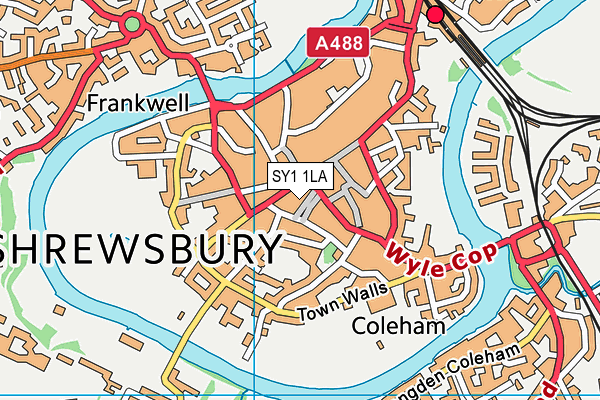 SY1 1LA map - OS VectorMap District (Ordnance Survey)