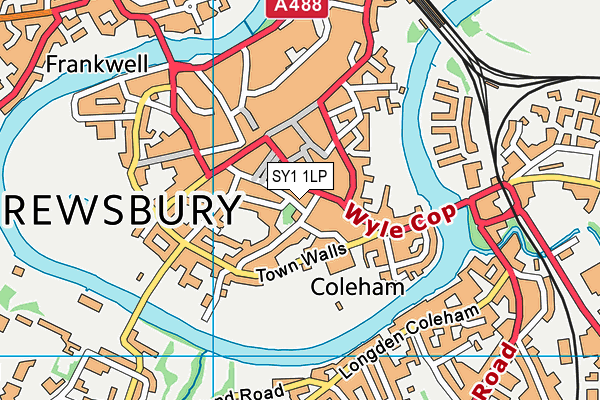 SY1 1LP map - OS VectorMap District (Ordnance Survey)