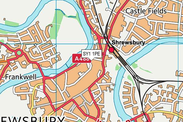 SY1 1PE map - OS VectorMap District (Ordnance Survey)