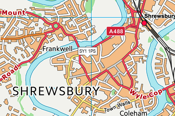 SY1 1PS map - OS VectorMap District (Ordnance Survey)