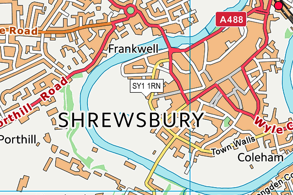 SY1 1RN map - OS VectorMap District (Ordnance Survey)