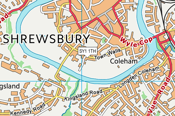 SY1 1TH map - OS VectorMap District (Ordnance Survey)