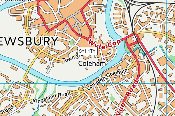 SY1 1TY map - OS VectorMap District (Ordnance Survey)