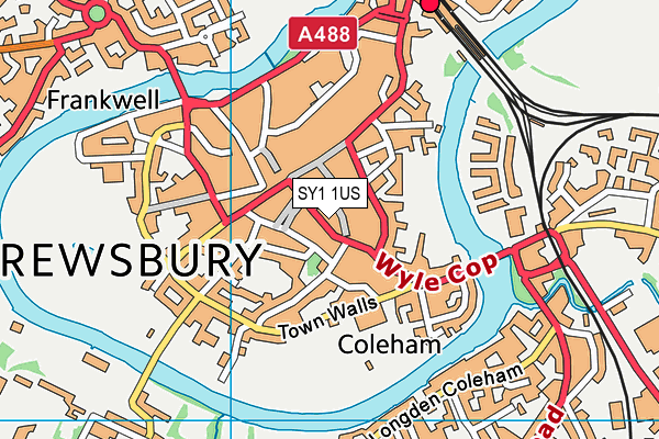 SY1 1US map - OS VectorMap District (Ordnance Survey)