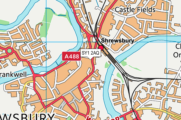 SY1 2AQ map - OS VectorMap District (Ordnance Survey)