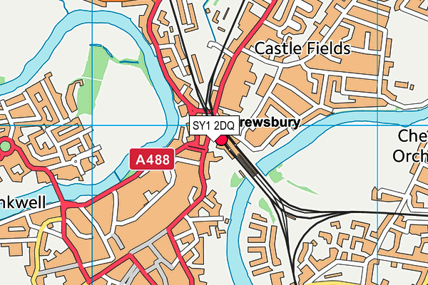 SY1 2DQ map - OS VectorMap District (Ordnance Survey)