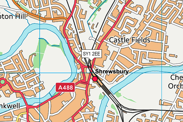 SY1 2EE map - OS VectorMap District (Ordnance Survey)