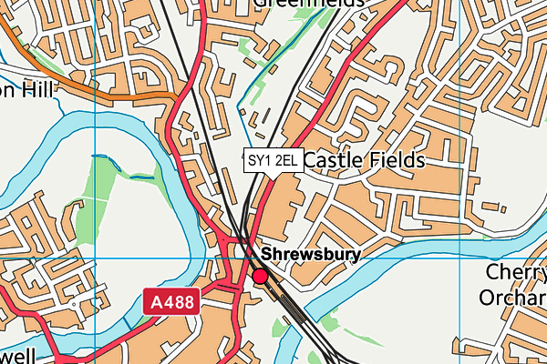 SY1 2EL map - OS VectorMap District (Ordnance Survey)