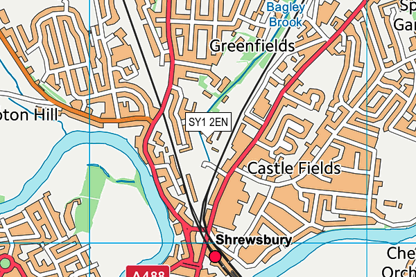 SY1 2EN map - OS VectorMap District (Ordnance Survey)