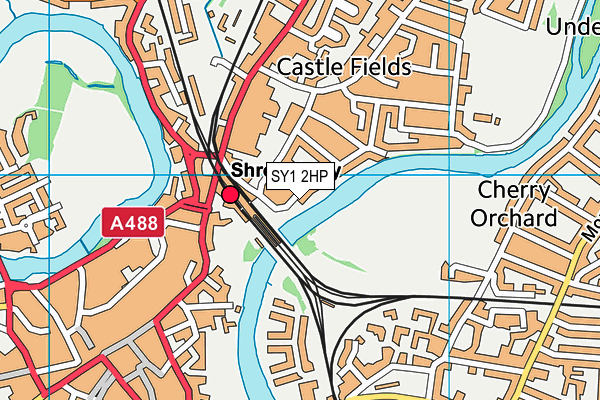 SY1 2HP map - OS VectorMap District (Ordnance Survey)