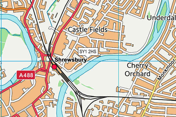 SY1 2HS map - OS VectorMap District (Ordnance Survey)