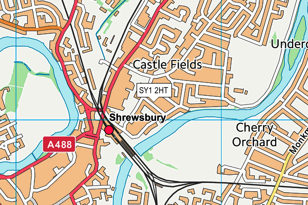 SY1 2HT map - OS VectorMap District (Ordnance Survey)