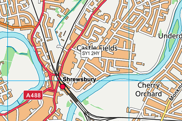 SY1 2HY map - OS VectorMap District (Ordnance Survey)