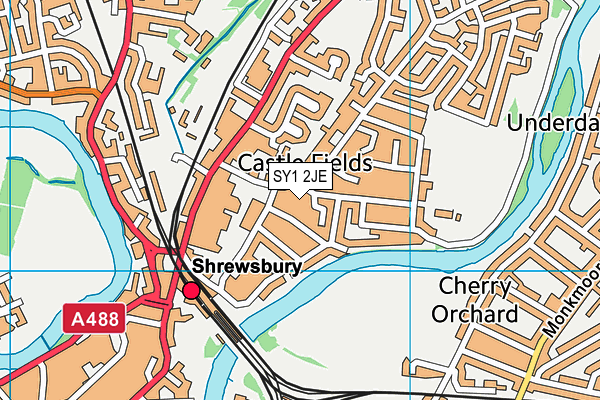 SY1 2JE map - OS VectorMap District (Ordnance Survey)