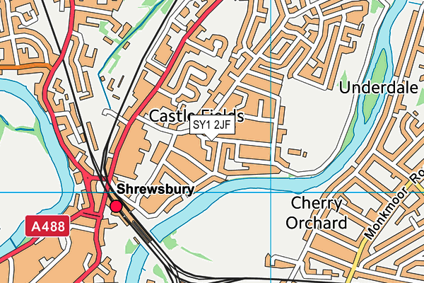 SY1 2JF map - OS VectorMap District (Ordnance Survey)