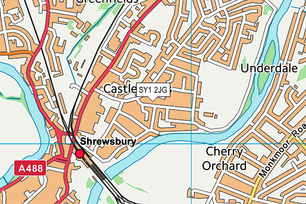 SY1 2JG map - OS VectorMap District (Ordnance Survey)