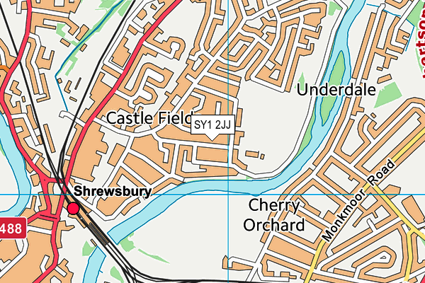 SY1 2JJ map - OS VectorMap District (Ordnance Survey)