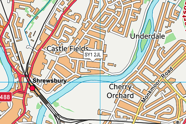 SY1 2JL map - OS VectorMap District (Ordnance Survey)