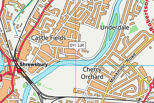 SY1 2JR map - OS VectorMap District (Ordnance Survey)