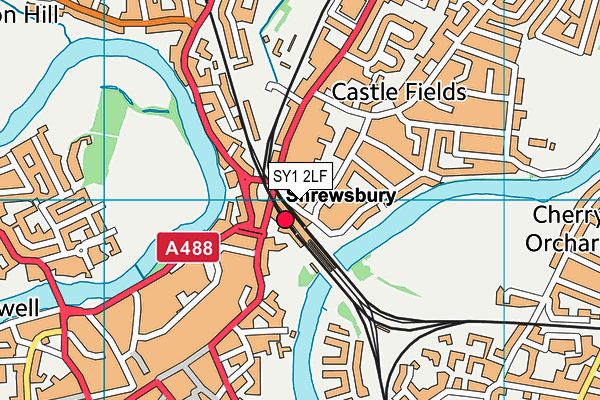 SY1 2LF map - OS VectorMap District (Ordnance Survey)