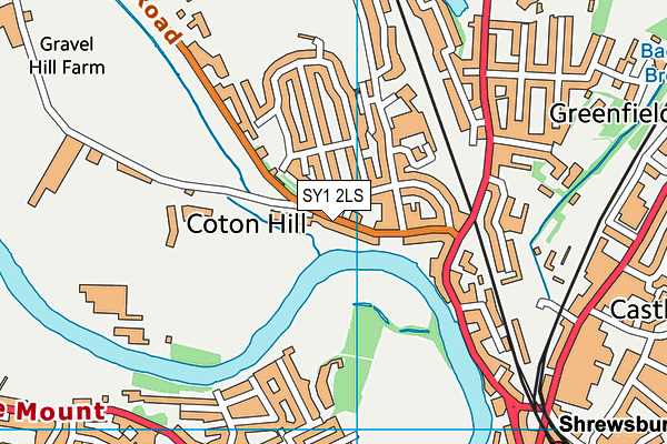 SY1 2LS map - OS VectorMap District (Ordnance Survey)