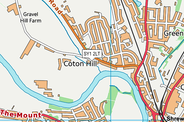 SY1 2LT map - OS VectorMap District (Ordnance Survey)