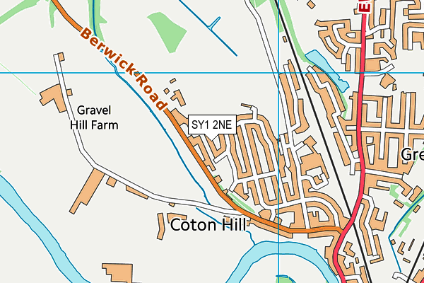 SY1 2NE map - OS VectorMap District (Ordnance Survey)