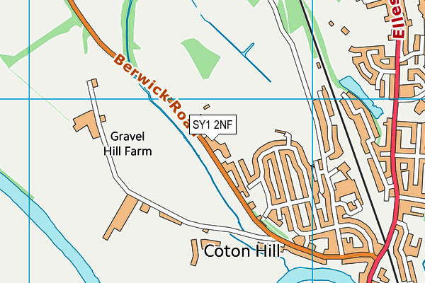 SY1 2NF map - OS VectorMap District (Ordnance Survey)