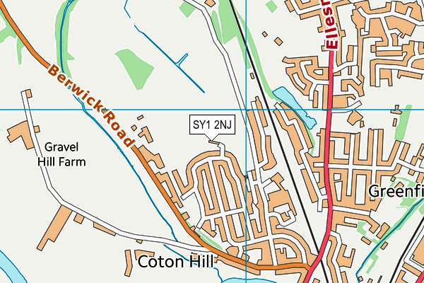 SY1 2NJ map - OS VectorMap District (Ordnance Survey)