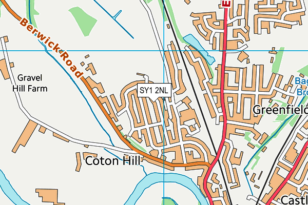 SY1 2NL map - OS VectorMap District (Ordnance Survey)