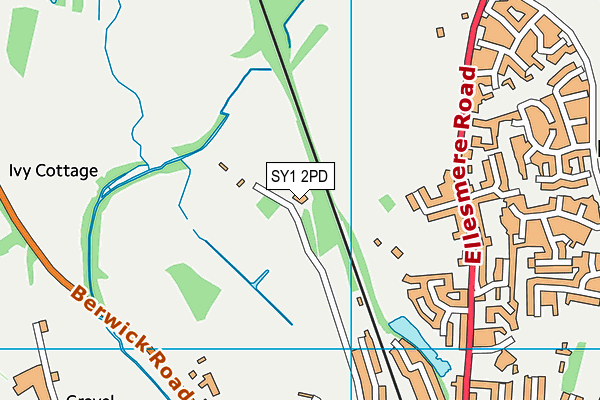SY1 2PD map - OS VectorMap District (Ordnance Survey)