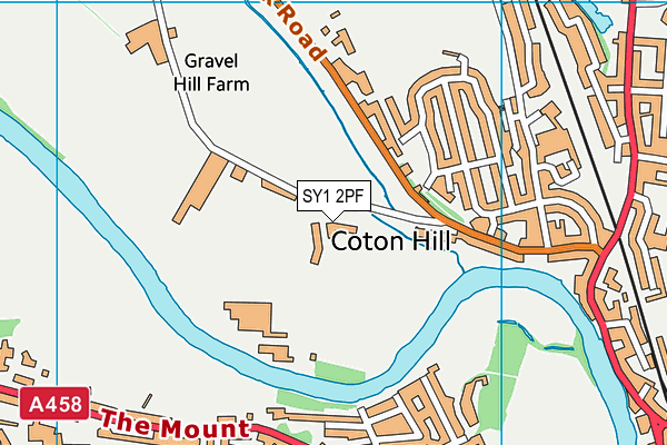 SY1 2PF map - OS VectorMap District (Ordnance Survey)