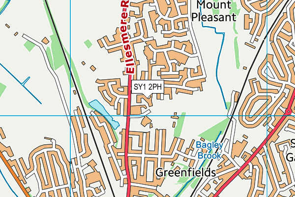 SY1 2PH map - OS VectorMap District (Ordnance Survey)