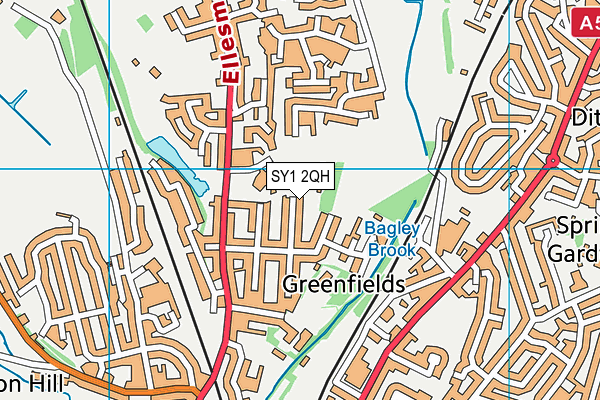 SY1 2QH map - OS VectorMap District (Ordnance Survey)