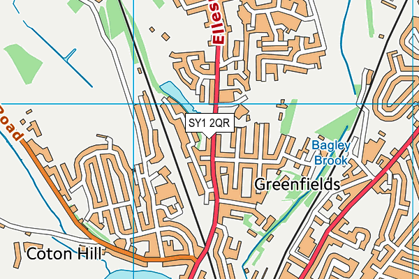 SY1 2QR map - OS VectorMap District (Ordnance Survey)