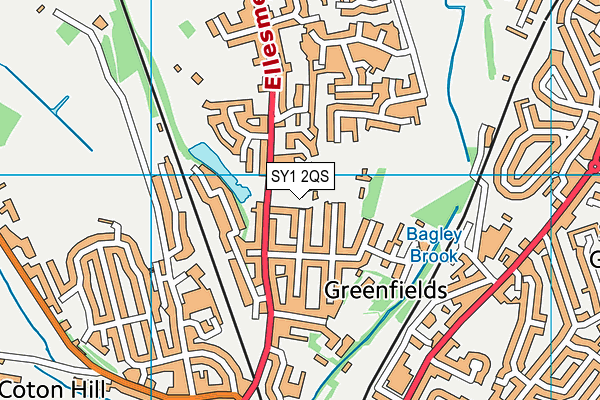 SY1 2QS map - OS VectorMap District (Ordnance Survey)