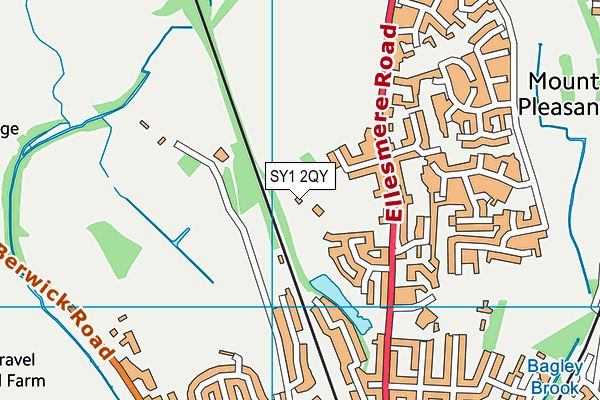 SY1 2QY map - OS VectorMap District (Ordnance Survey)