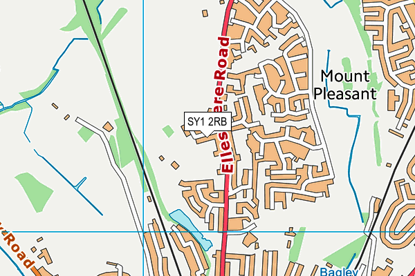 SY1 2RB map - OS VectorMap District (Ordnance Survey)