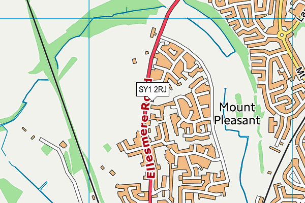 SY1 2RJ map - OS VectorMap District (Ordnance Survey)